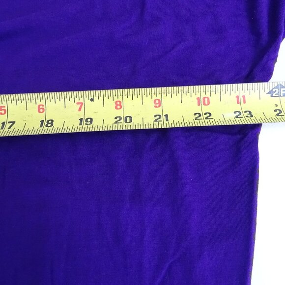 Simlu Purple Loose Fit Tunic Top Women Size L 3/4 Sleeve Lightweight - Picture 7 of 9